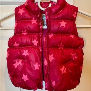 Old Navy Pink Vest w/ Stars Infant 18-24m